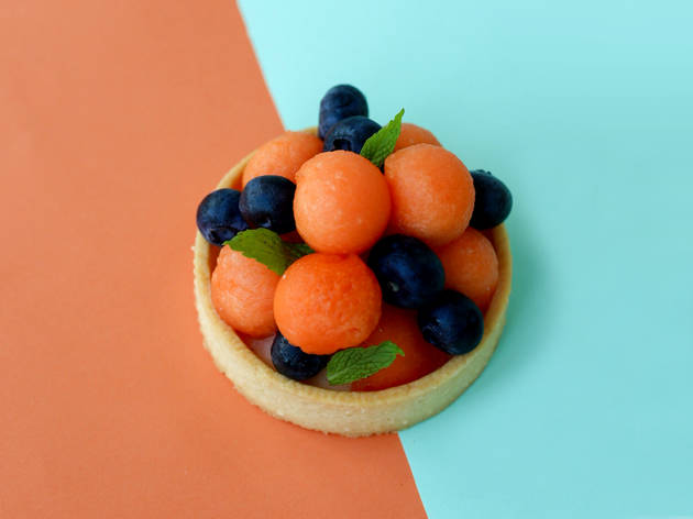 Barü Pastry - Tarte de meloa, mirtilo e menta fresca Sobremesa, Barü Pastry, Tarte de meloa, mirtilo e menta fresca