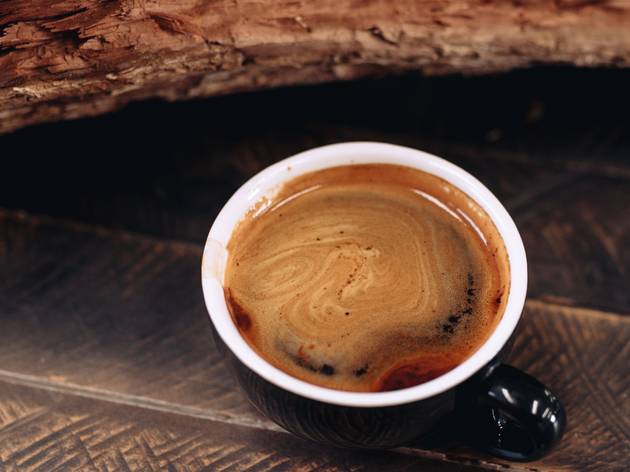 Wood Roaster Coffee Cup of coffee