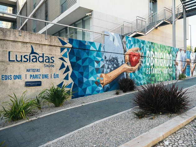 Edis One, Pariz One e Ôje - Hospital dos Lusíadas Arte Urbana, Edis One, Pariz One e Ôje, Hospital dos Lusíadas