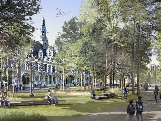 Hotel de Ville urban forest plan Hôtel de Ville