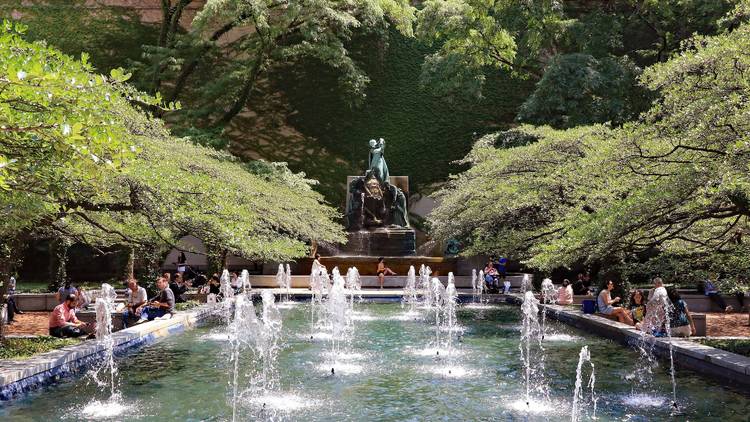 South Garden at the Art Institute of Chicago, South Garden, Art Institute, Shutterstock