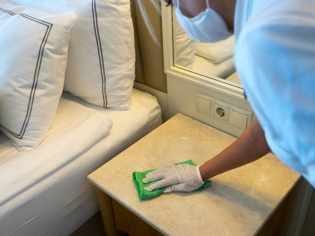 Cleaning a hotel Cleaning a hotel