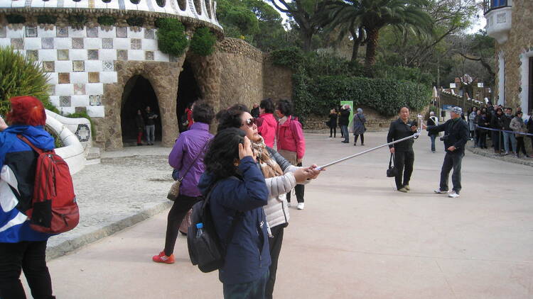 'Selfies' en el Park Güell