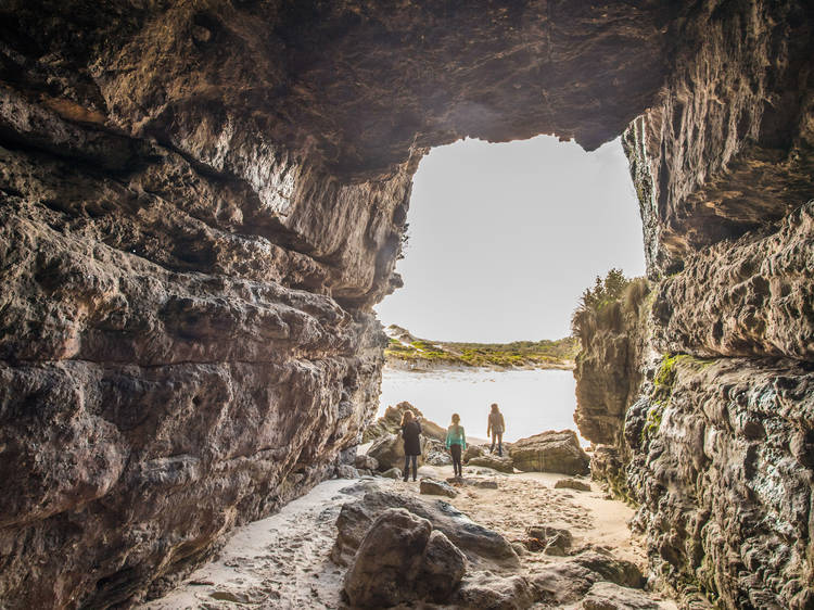 Explore a cave around the state