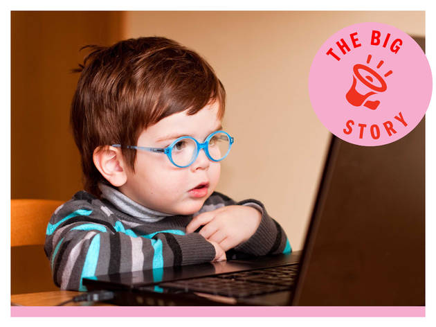 child at laptop