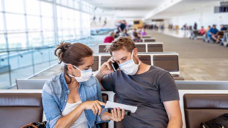 Face masks in airport