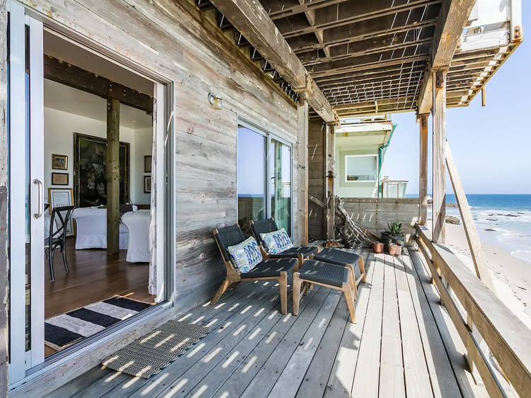 An extra-long deck in Malibu