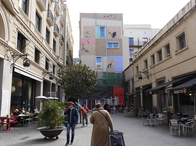 Mural Gats al carrer Xuclà Mural Gats al carrer Xuclà