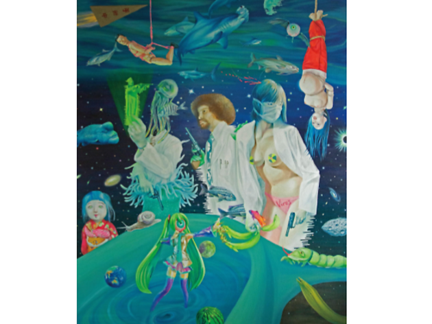 中尾変個展「菌区の猥褻」 中尾変『AOI惑星の変電現象』、2020年