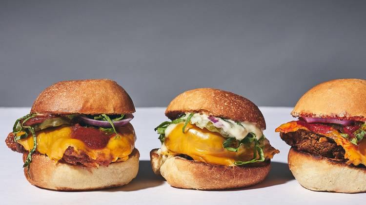 hamburguesas sliders con pollo