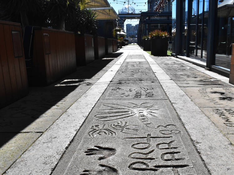 This walk of fame in the Rocks