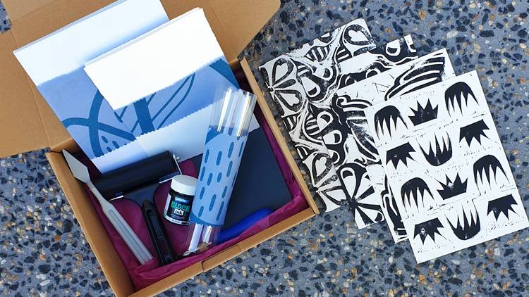 Melbourne studio Print Safari has launched at-home lino printing kits