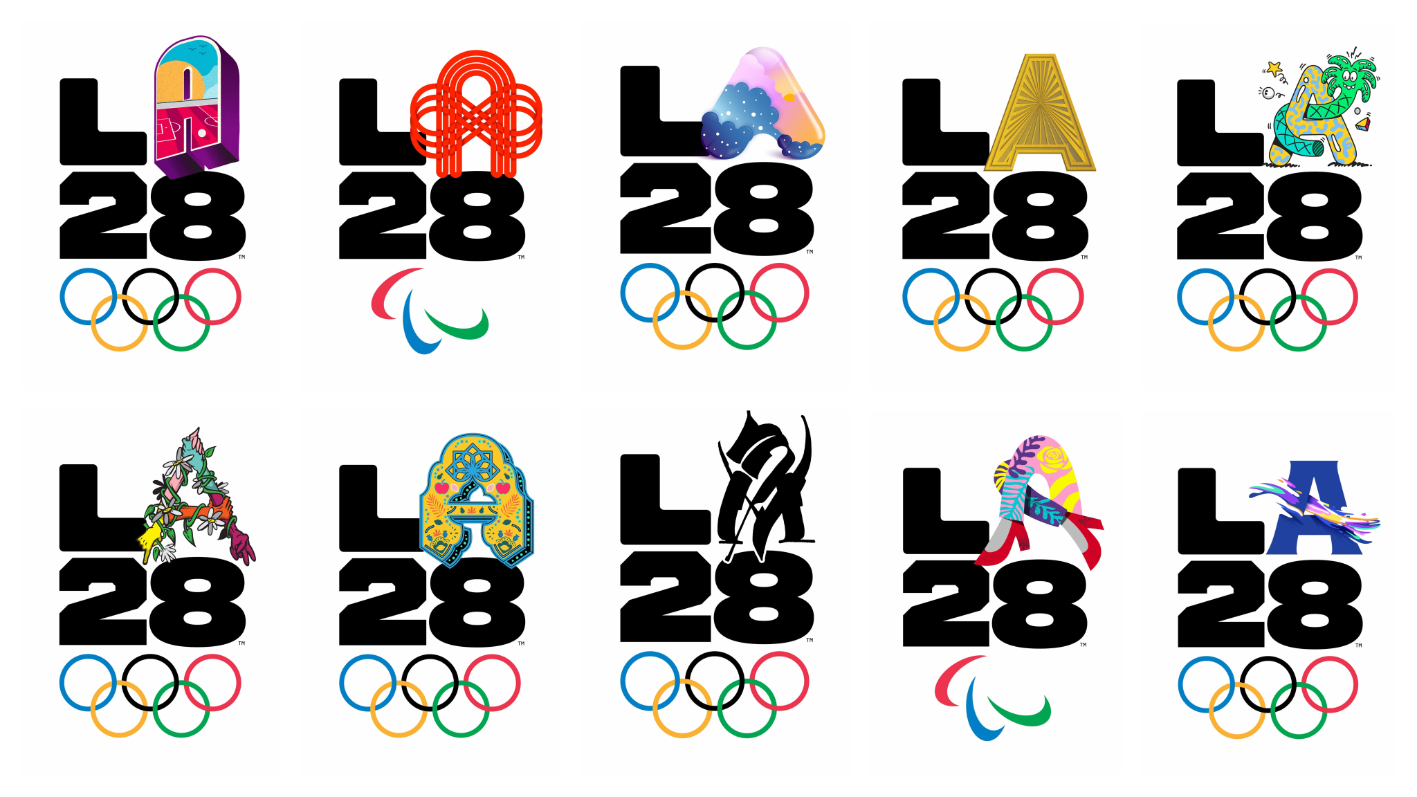 Meet L.A.’s 35 different logos for the 2028 Olympic and Paralympic Games