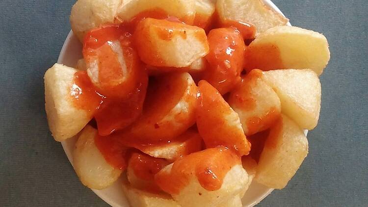 Patatas bravas at Docamar