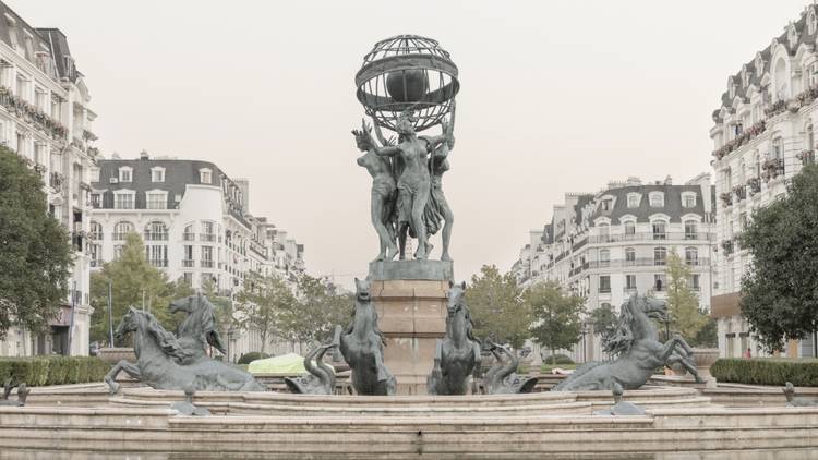 Hangzhou, China - Just an hour outside of Hangzhou, we have our very own  little Paris. Tianducheng, with its Parisian housing and 1/3 scale replica  of the Eiffel Tower, offers the beauty