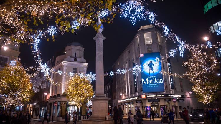 matilda in london at christmas time