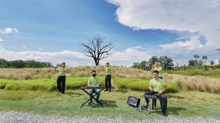 Dicapella Dizi Ensemble, Mid-autumn Festival at Jurong Lake Gardens