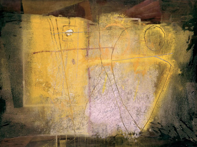'Negre i groc. Llapis i pastel III' (1953), d'Antoni Tàpies. Col·lecció particular 'Negre i groc. Llapis i pastel III' (1953), d'Antoni Tàpies. Col·lecció particular
