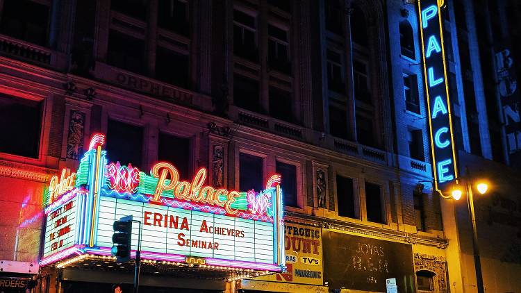 Walk past old movie palaces at DTLA’s Broadway theaters