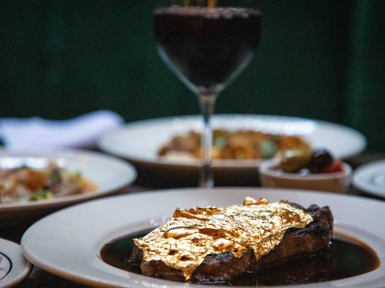 Try a 24-carat gold foil steak