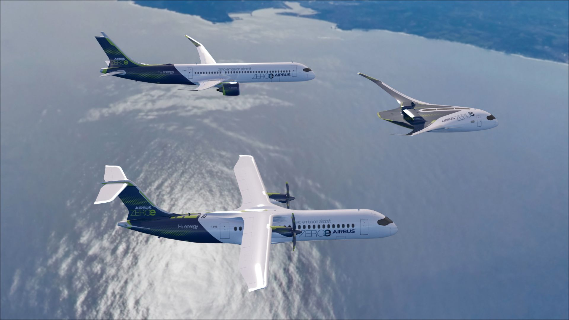 エアバス 商用ゼロエミッション航空機のコンセプトデザインを発表