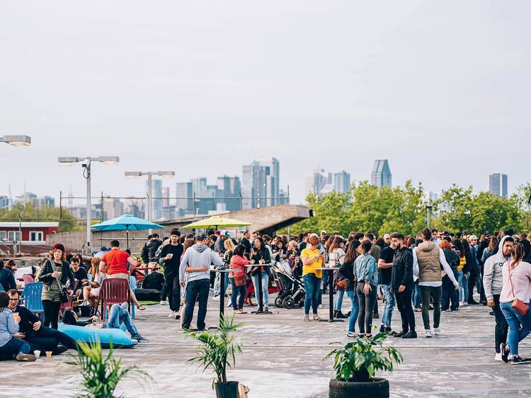 Party on top of a parkade