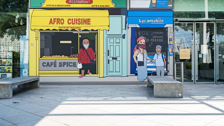 Taking place across Southbank Centre, Everyday Heroes is an outdoor exhibition that celebrates the contributions that key workers and frontline staff have made during the pandemic. Photo by Linda Nylind. 1/9/2020. 