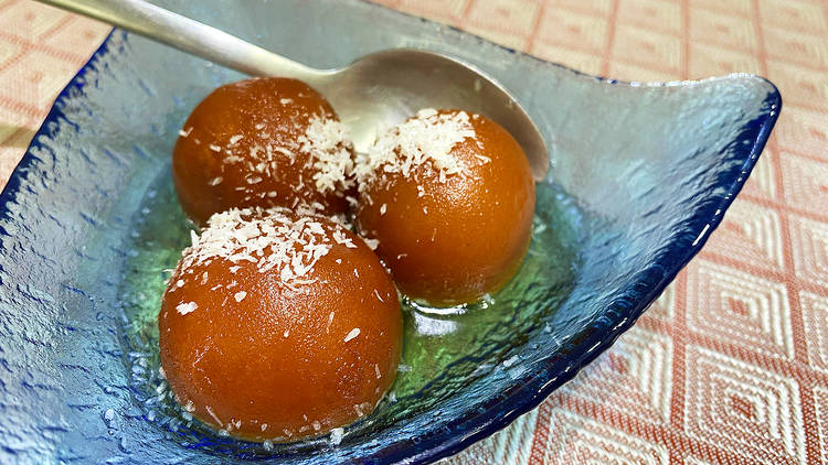 Gulab jamun and kulfi