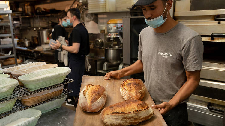 Two Chaps fresh bread (Photograph: Daniel Boud)