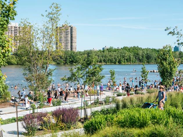 Urban beach in Verdun, Montreal