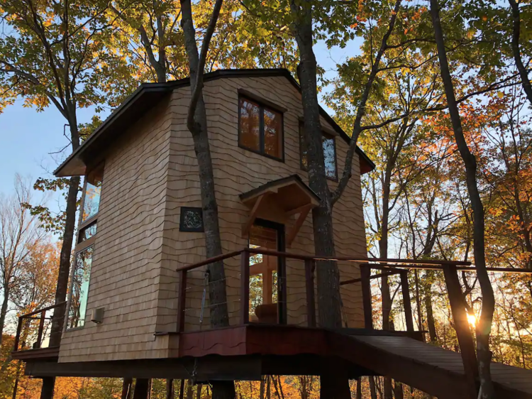 Stay in a treehouse Airbnb