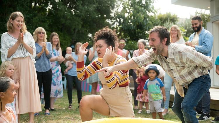 Rose Matafeo and Matthew Lewis in Baby Done film