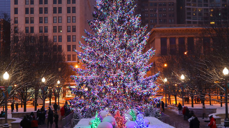 Millennium Park Christmas tree