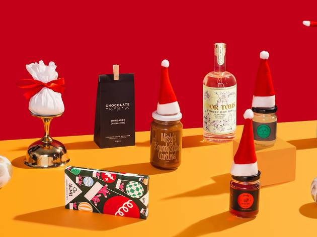 Good Day People Christmas Products wearing Xmas hats