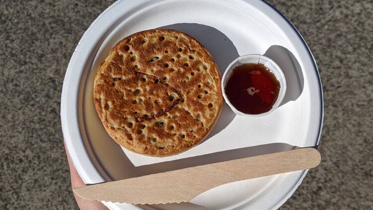 Crumpets by Merna at CarriageWorks Farmers Markets