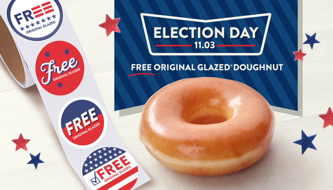 Krispy Kreme is giving away free doughnuts on Election Day
