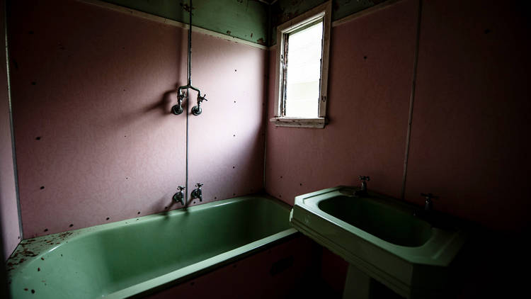 The haunted bathroom in the Gravedigger's Cottage at Q Station