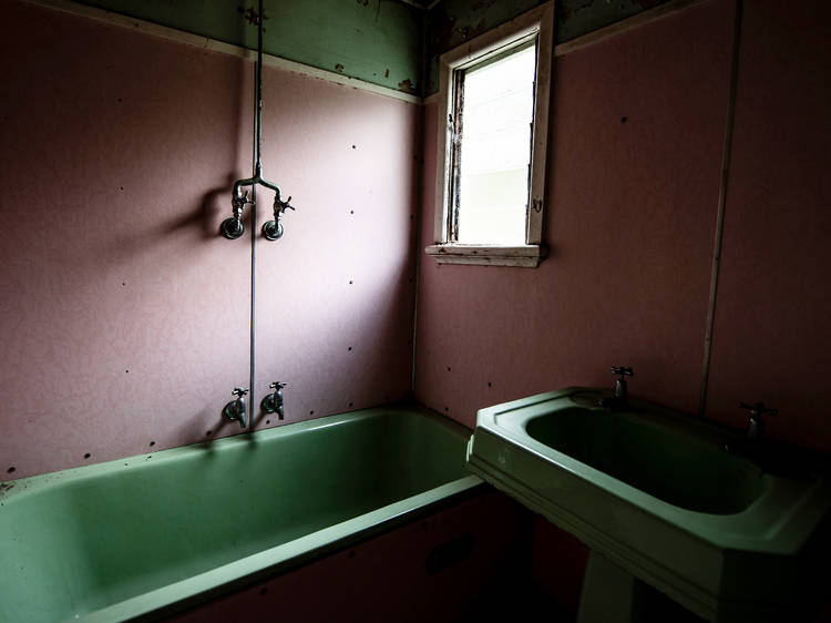 The haunted bathroom in the Gravedigger's Cottage at Q Station