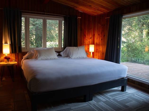 Cabaña cerca del Nevado de Tolica Habitación con ventanas con vista al bosque