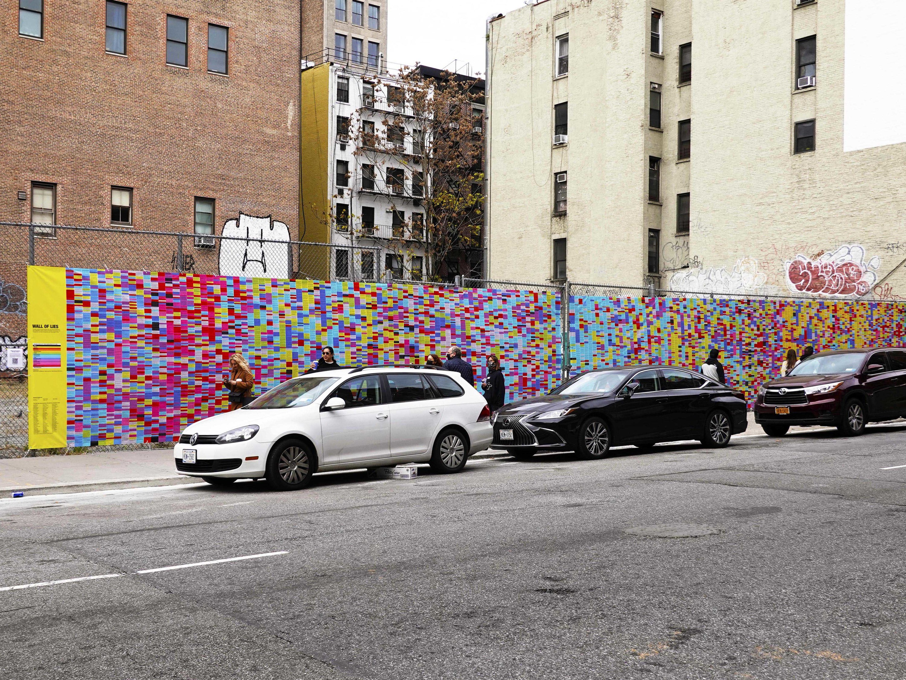 A massive mural featuring 20,000 of Trump's lies has been installed in Soho Image