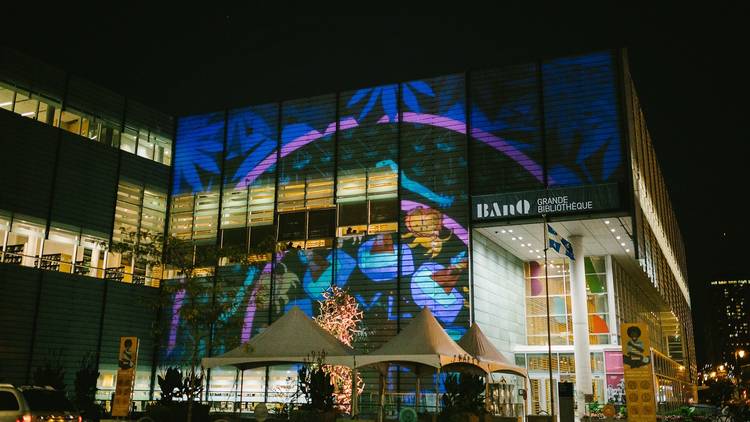 Les dessins prennent vie sur la Grande Bibliothèque