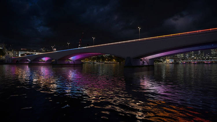 Illuminated River artwork for Waterloo Bridge © Leo Villareal Studio