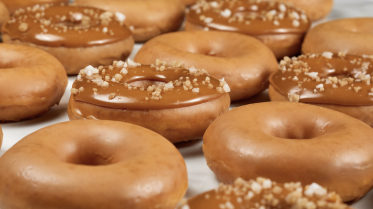 Krispy Kreme caramel doughnuts