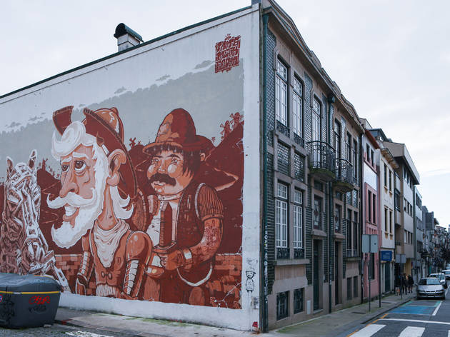 Mural Dom Quixote e Sancho Pança Mural Dom Quixote e Sancho Pança