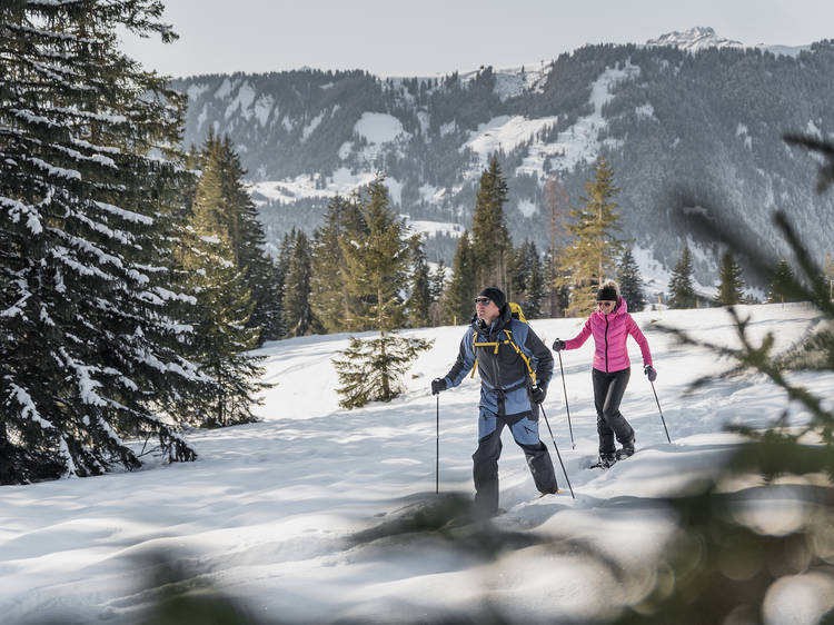 8. Snowshoe hiking