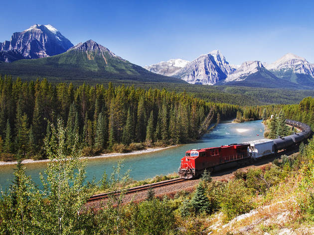 Rocky Mountains train ride