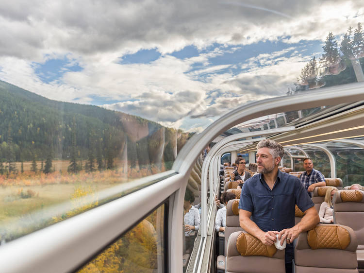 This beautiful glass-domed train is officially open in the Rocky Mountains