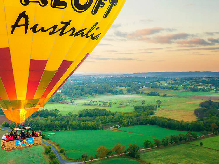 See the sunrise on a hot air balloon flight