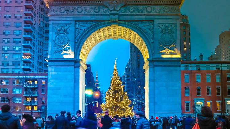 Take in twinkling holiday lights at NYC parks