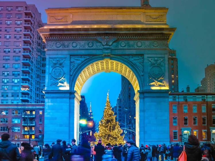 Take in twinkling holiday lights at NYC parks